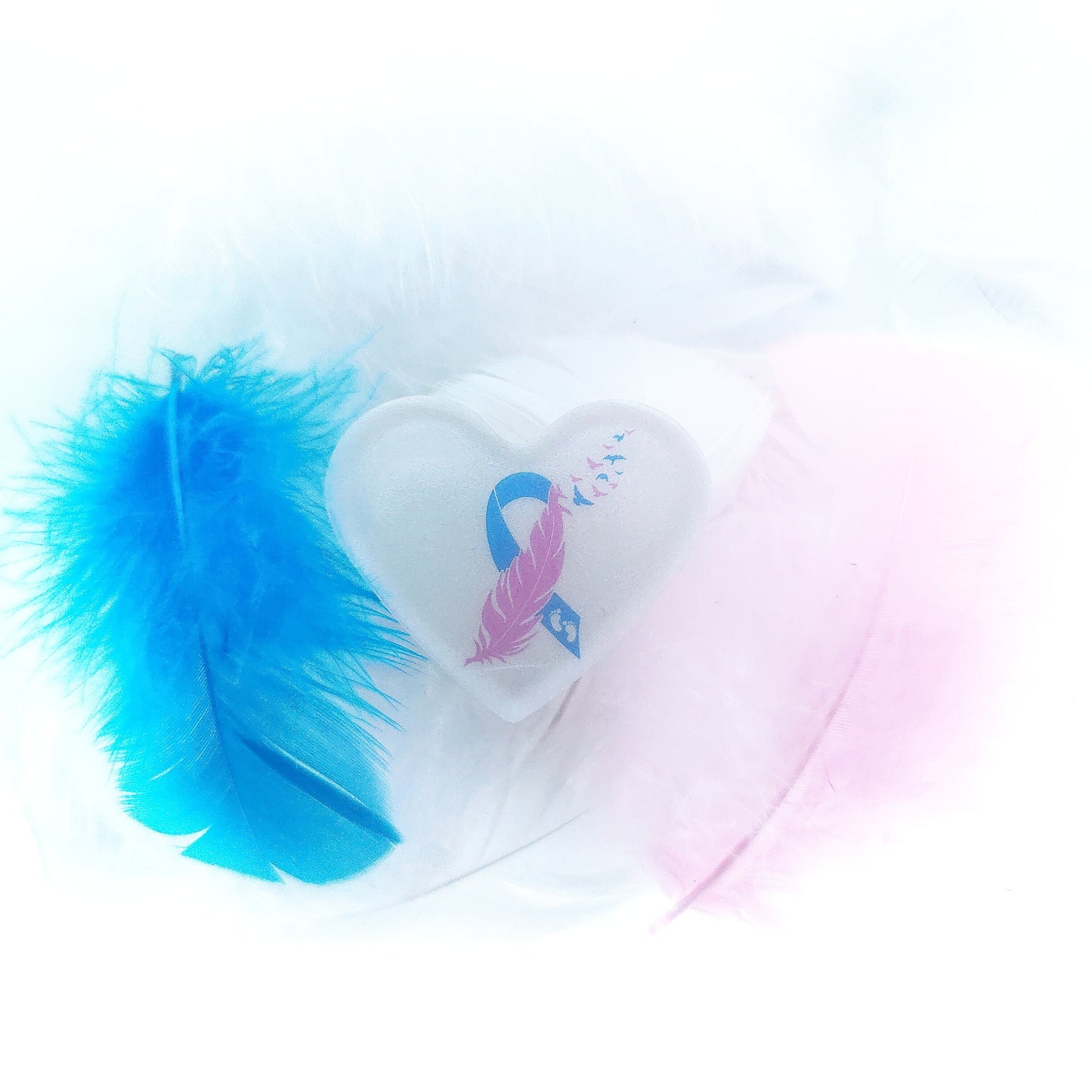 Baby loss awareness ribbon heart