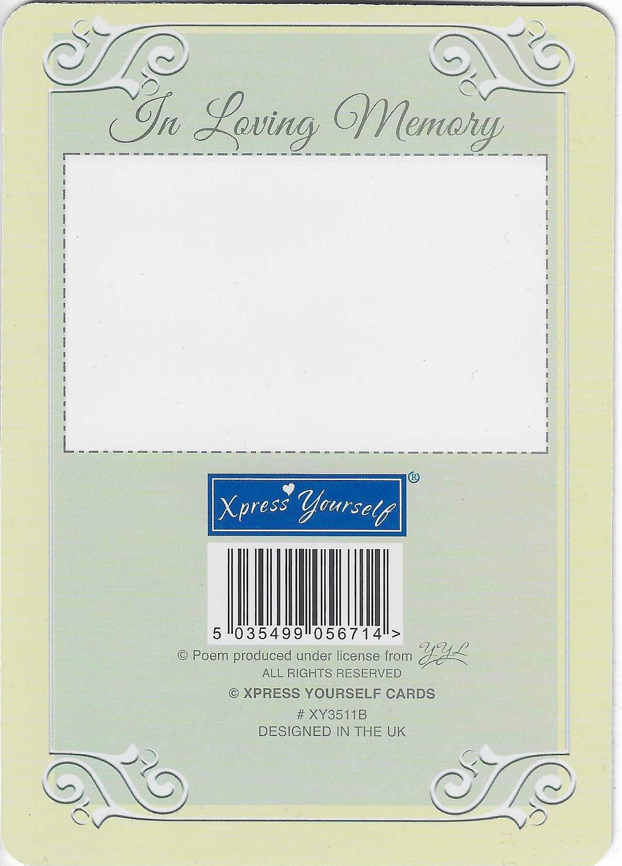 Grave Memorial Card, In Loving Memory Of A Very Dear Mum