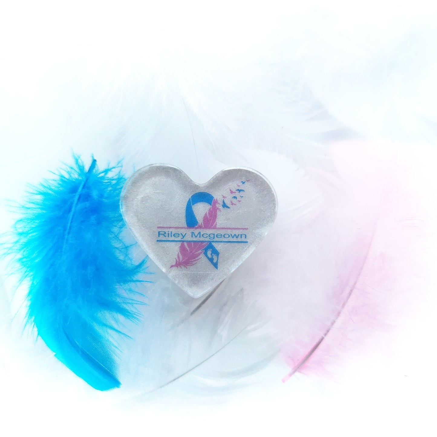 Custom baby loss awareness ribbon heart