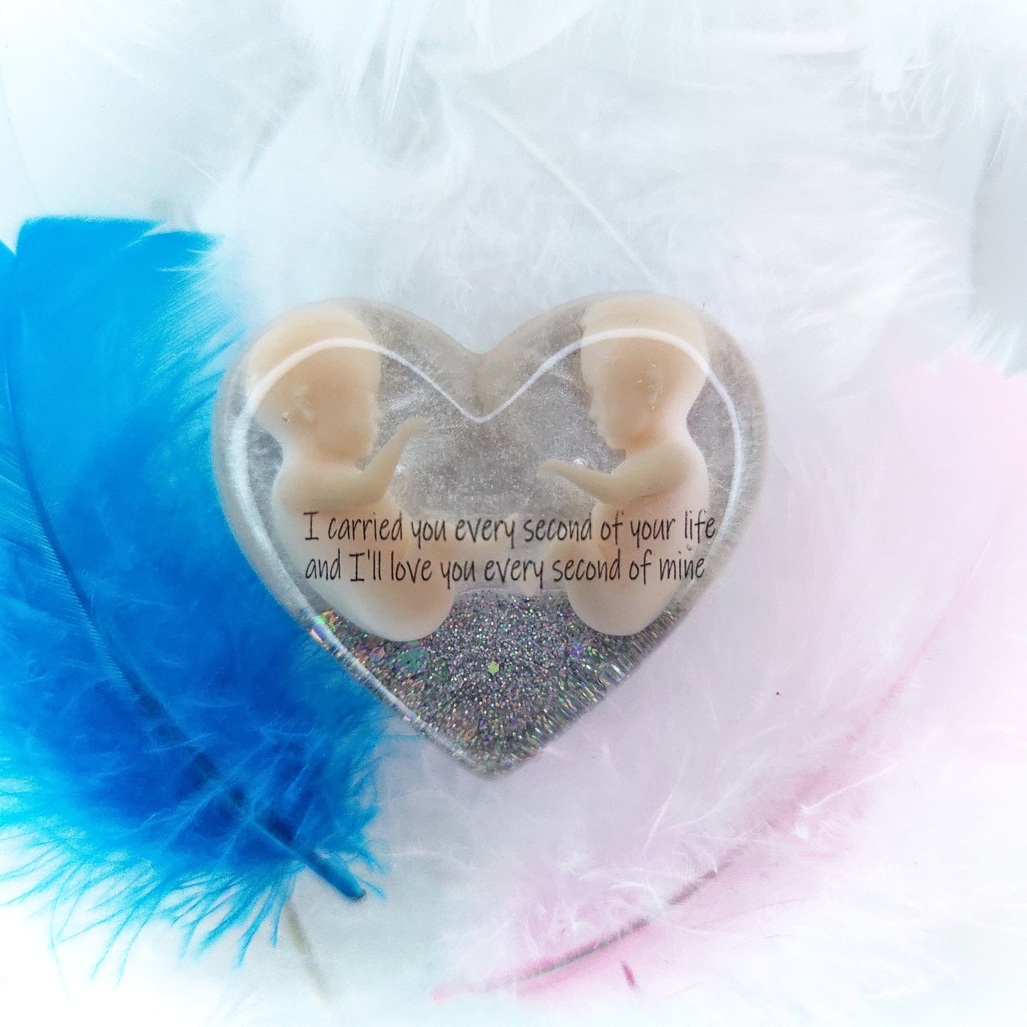12-41 Week Twins Baby Loss Heart