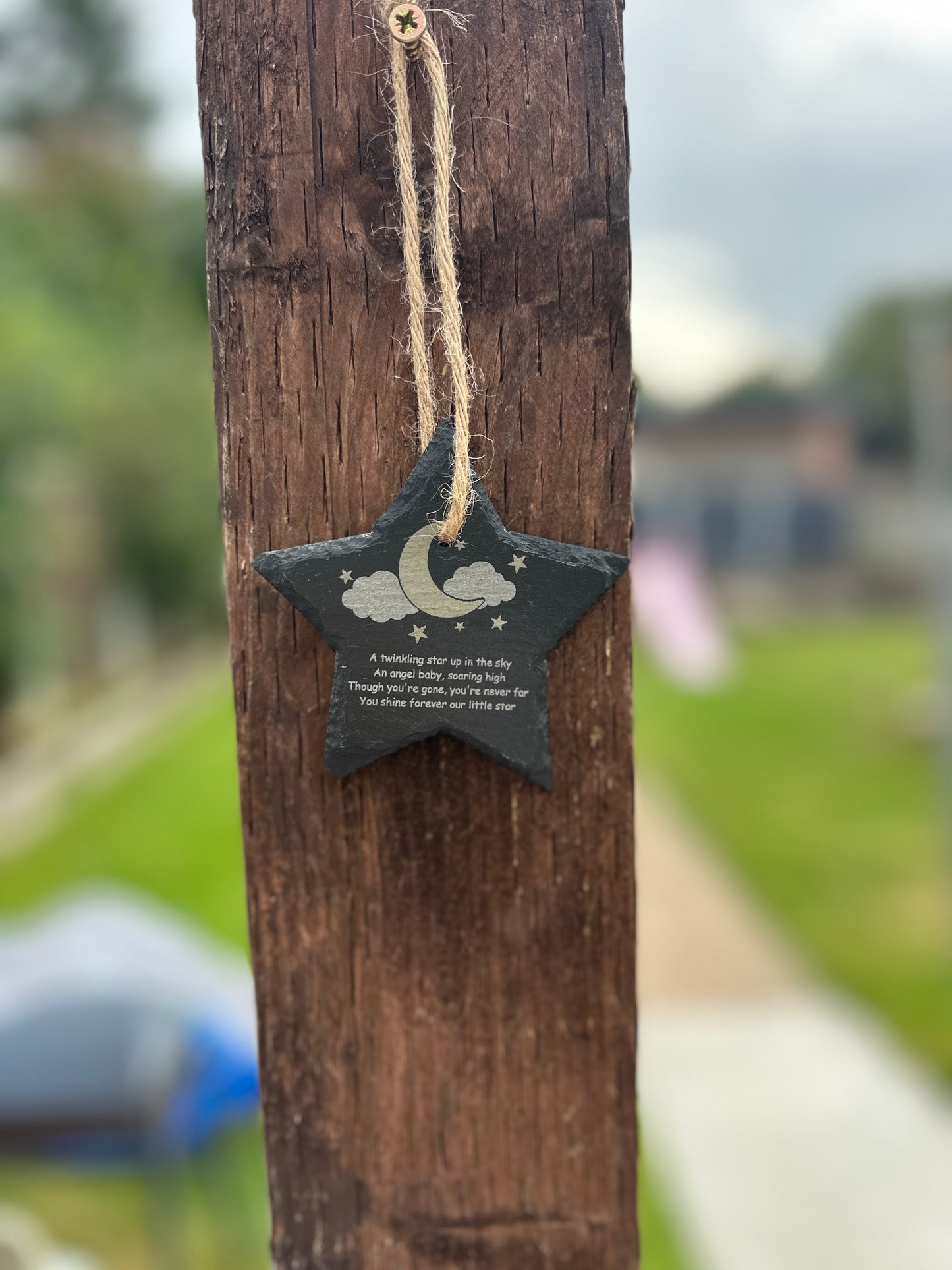 Memorial Slate Star Hanging Decoration