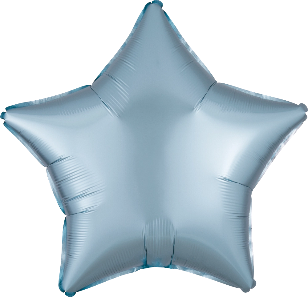 Satin Luxe Pastel Blue Star Remembrance Foil Balloon