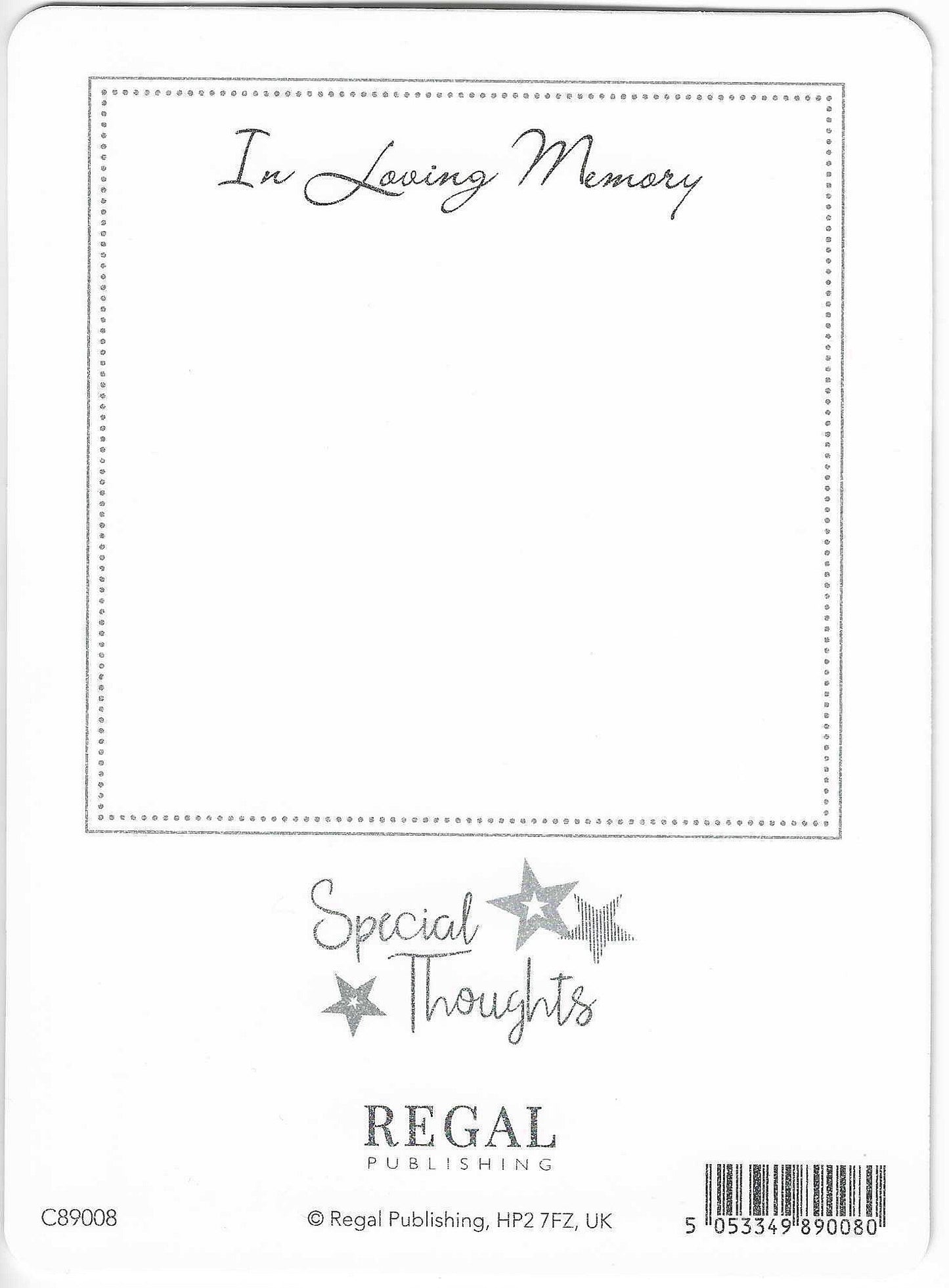 Grave Memorial Card, In Loving Memory of a Special Grandad