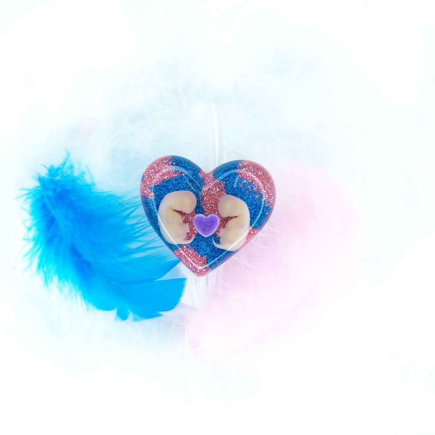 6-7 Week Twins Baby Loss Heart