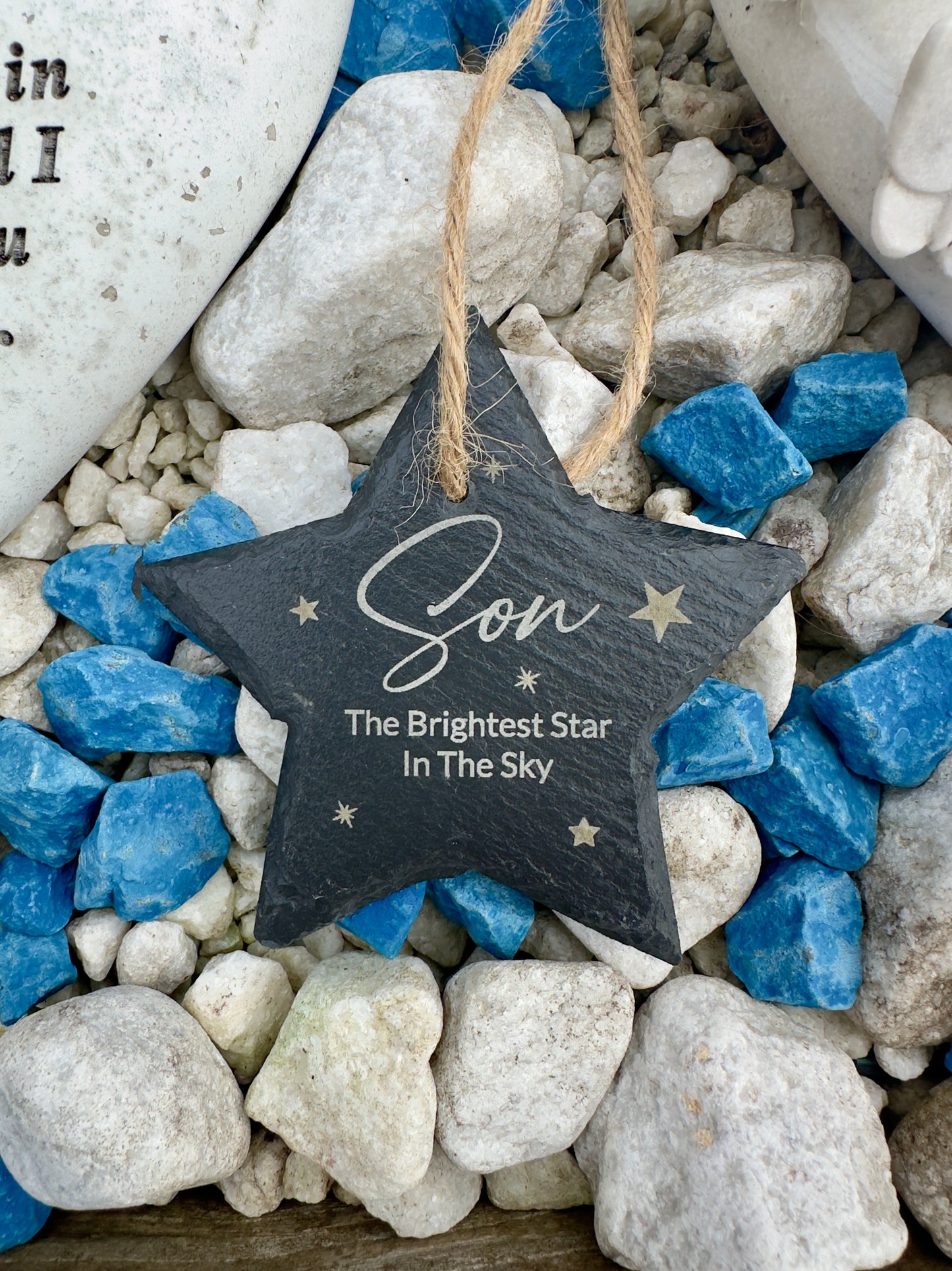 Son Memorial Slate Star Hanging Decoration