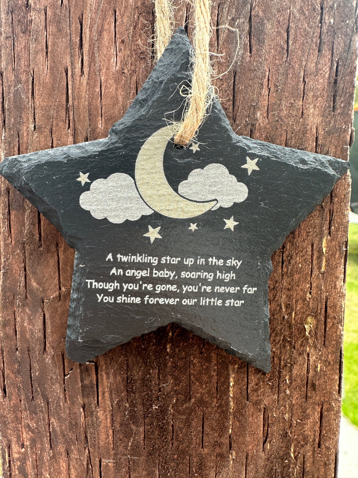 Memorial Slate Star Hanging Decoration
