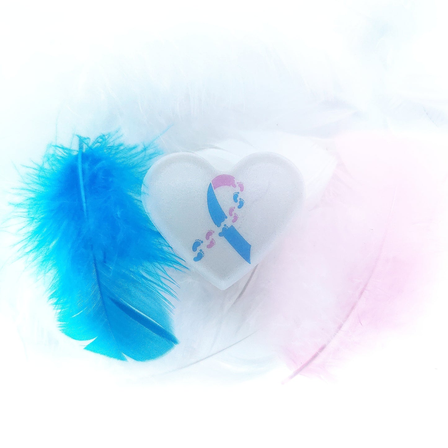 Baby loss awareness ribbon heart