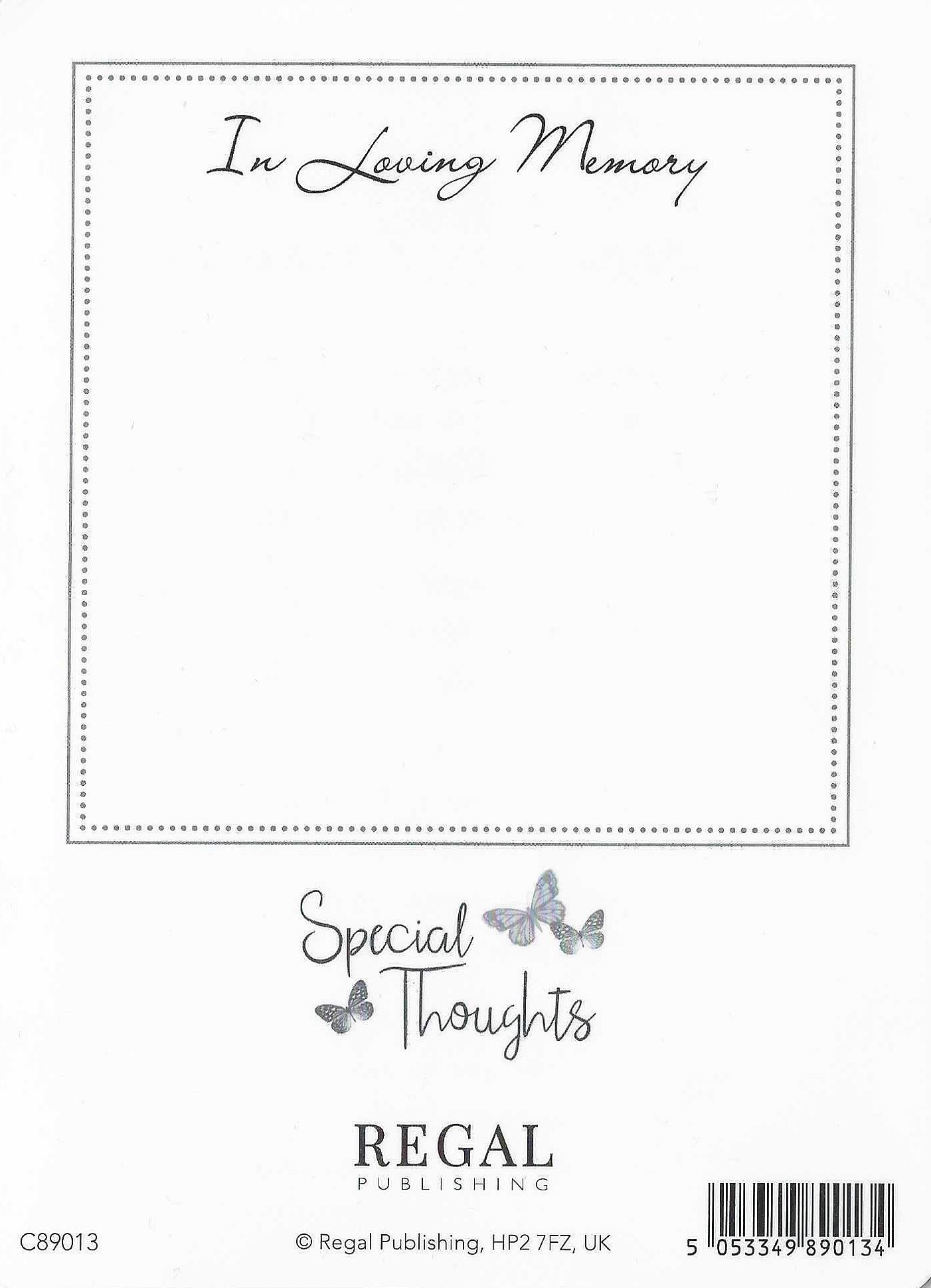 Grave Memorial Card, In Loving Memory of a Special Friend