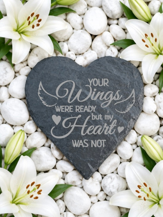 Memorial Slate Heart