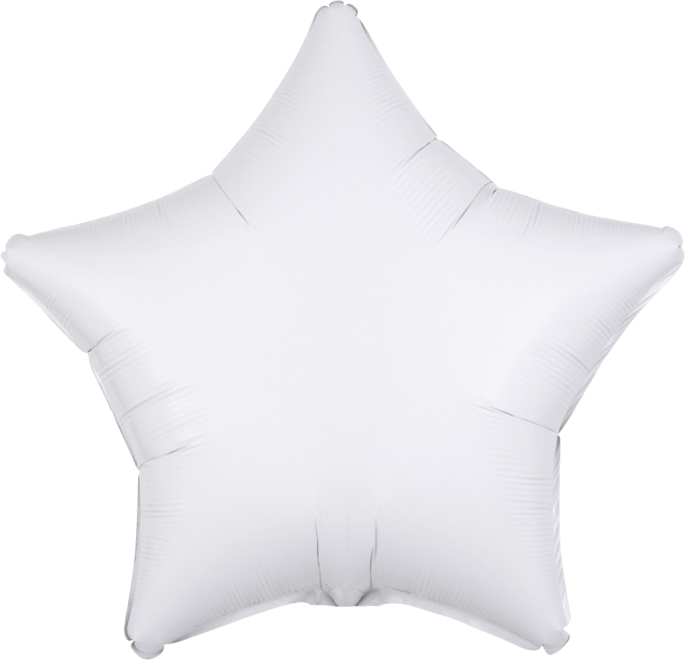 Metallic White Star Remembrance Foil Balloon