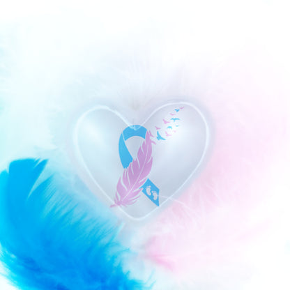 Baby Loss Awareness Ribbon Heart