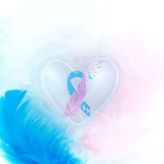 Baby Loss Awareness Ribbon Heart