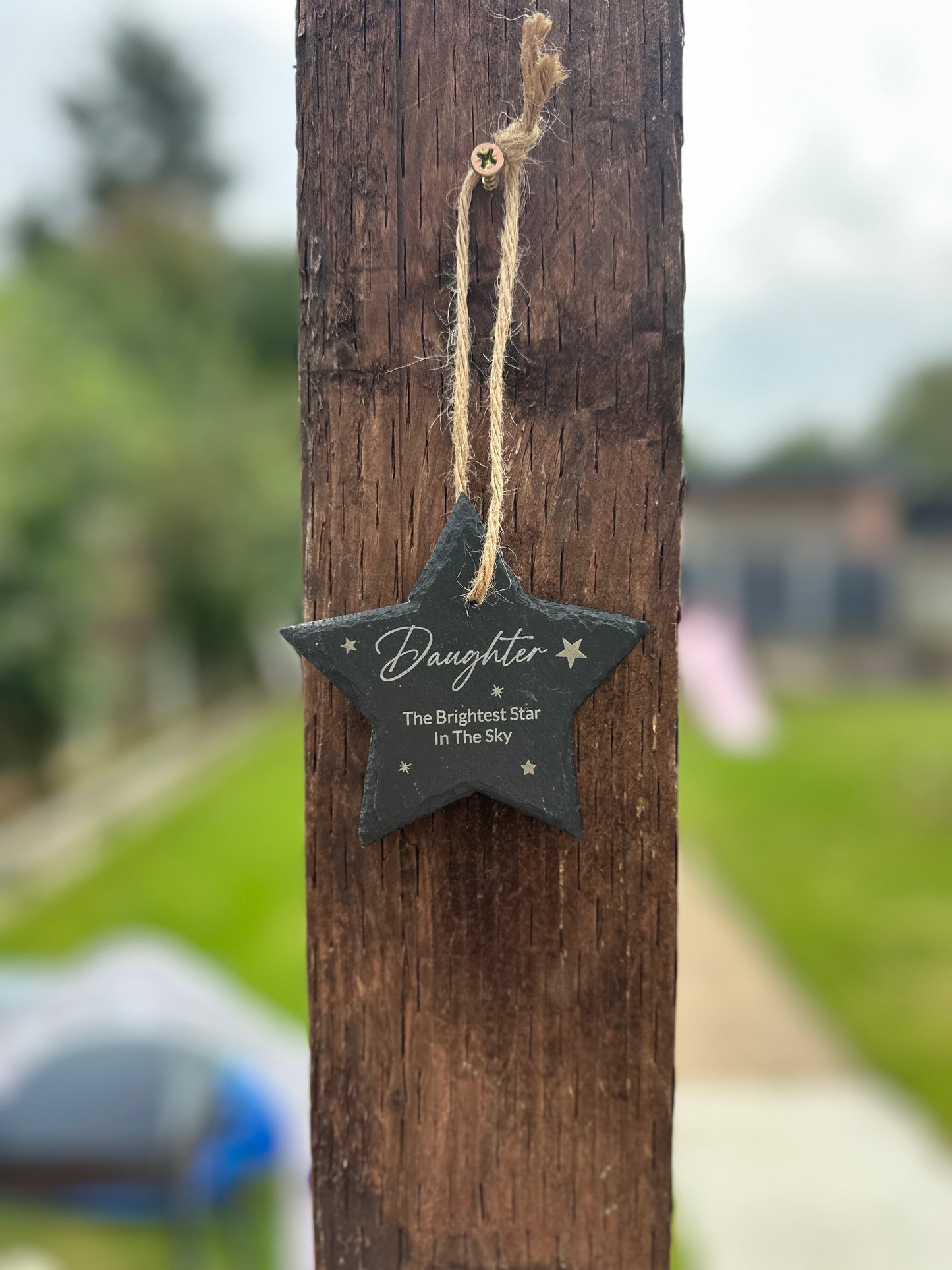 Daughter Memorial Slate Star Hanging Decoration
