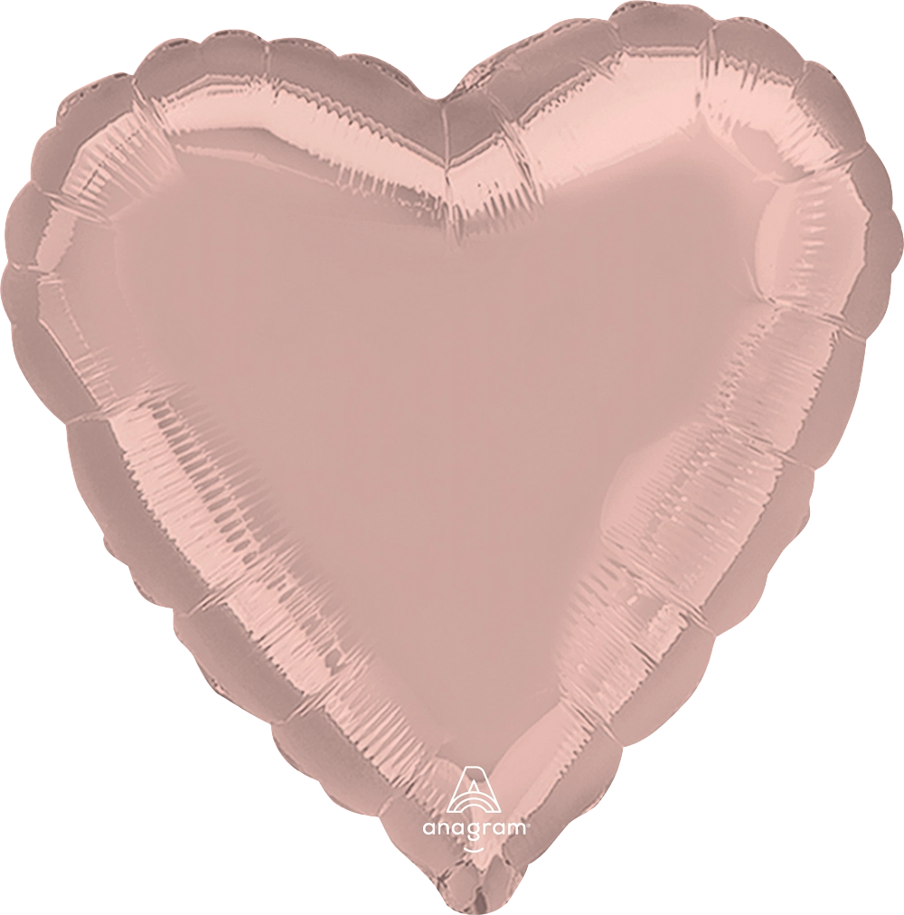 Metallic Pearl Pastel Pink Heart Remembrance Foil Balloon