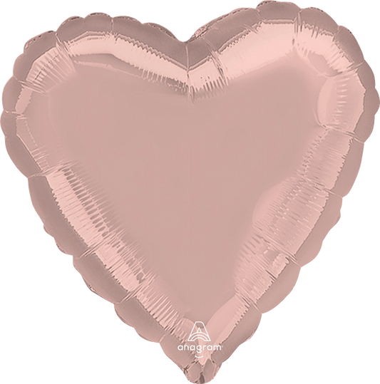 Metallic Pearl Pastel Pink Heart Remembrance Foil Balloon