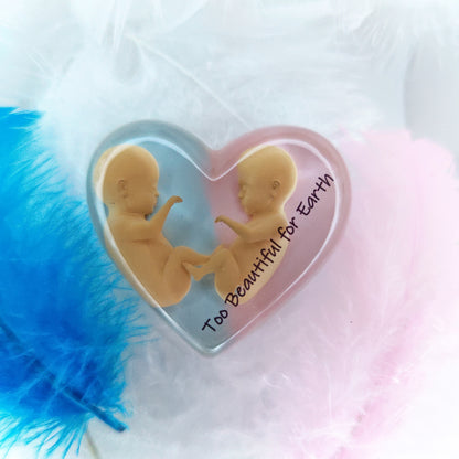12-41 Week Twins Baby Loss Heart