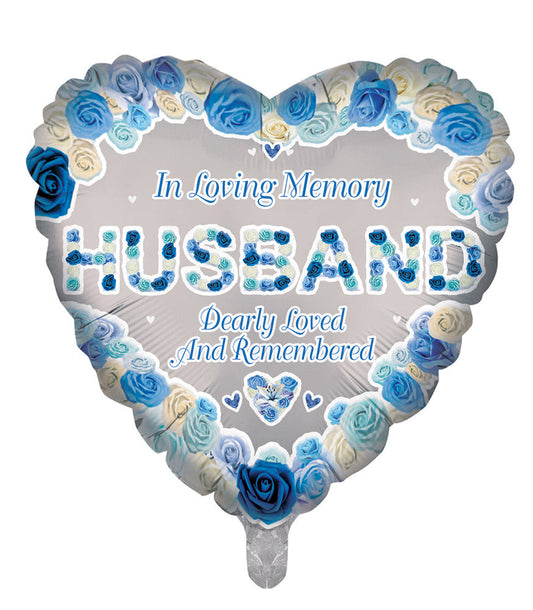 In Loving Memory Husband Remembrance Foil Balloon