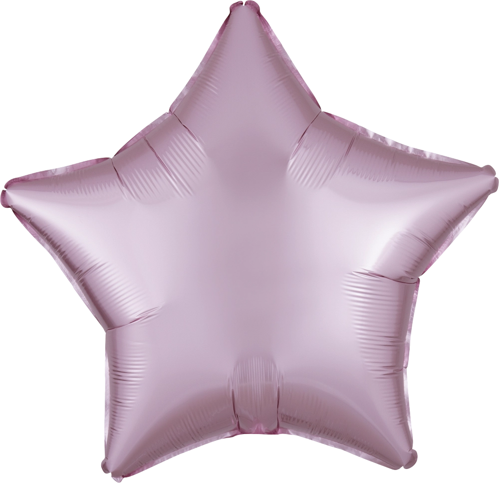 Satin Luxe Pastel Pink Star Remembrance Foil Balloon