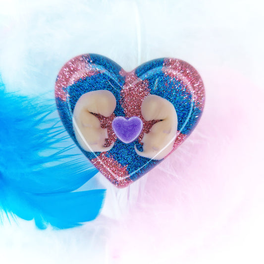 6-7 Week Twins Baby Loss Heart
