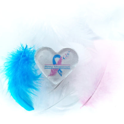 Custom baby loss awareness ribbon heart