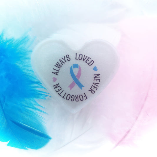 Always loved, never forgotten| Baby loss awareness heart