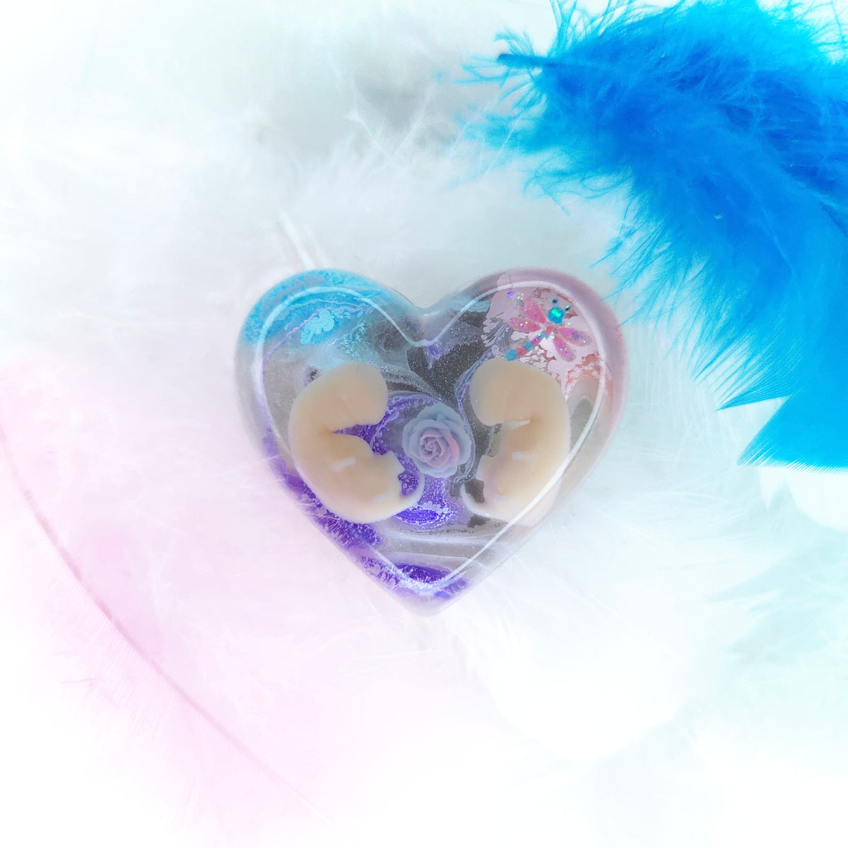 6-7 Week Twins Baby Loss Heart