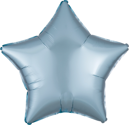 Satin Luxe Pastel Blue Star Remembrance Foil Balloon