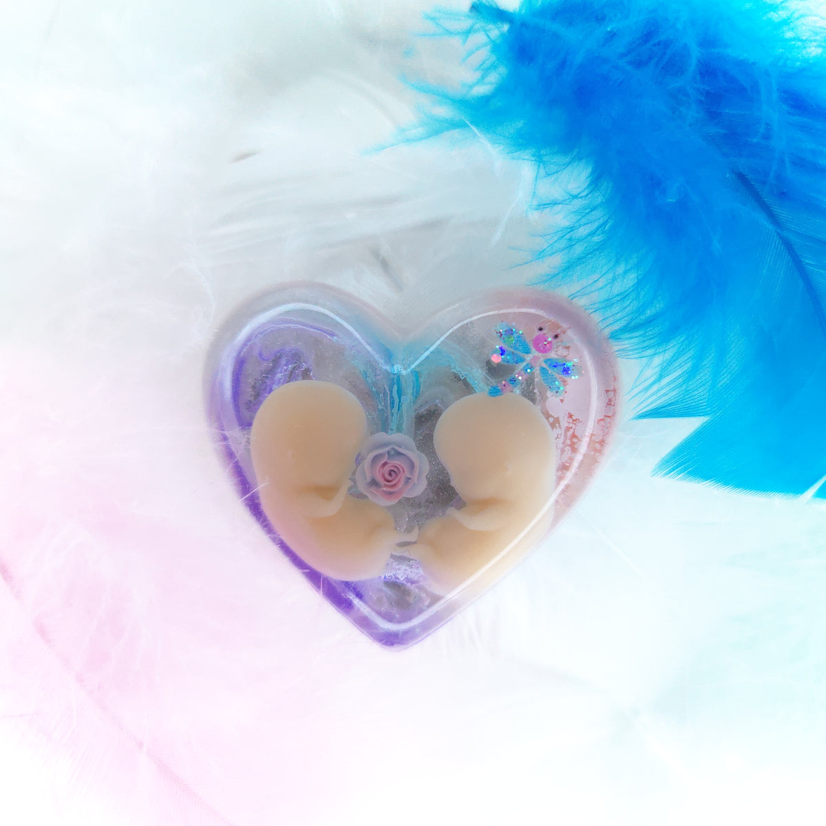 8-11 Week Twins Baby Loss Heart