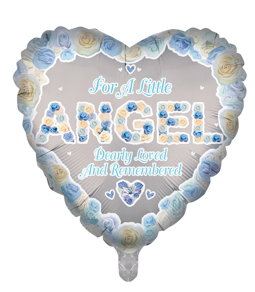 For A Little Angel Blue Remembrance Foil Balloon