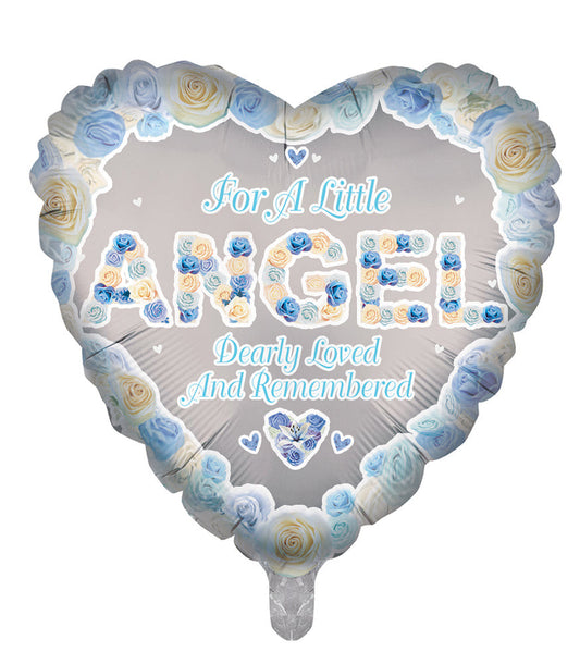 For A Little Angel Blue Remembrance Foil Balloon