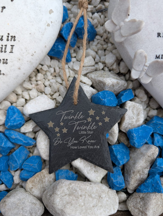 Memorial Slate Star Hanging Decoration
