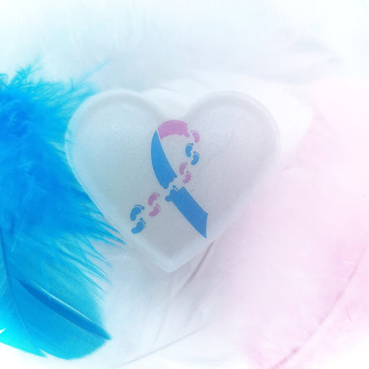 Baby loss awareness ribbon heart