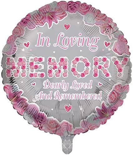 In Loving Memory Pink Remembrance Foil Balloon