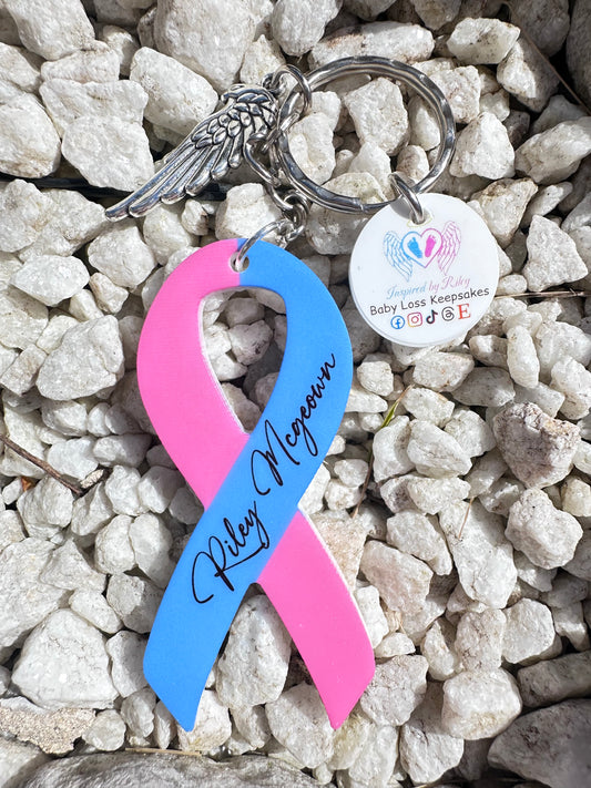 Personalised Baby Loss Awareness Keyring