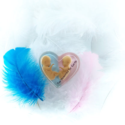 12-41 Week Twins Baby Loss Heart