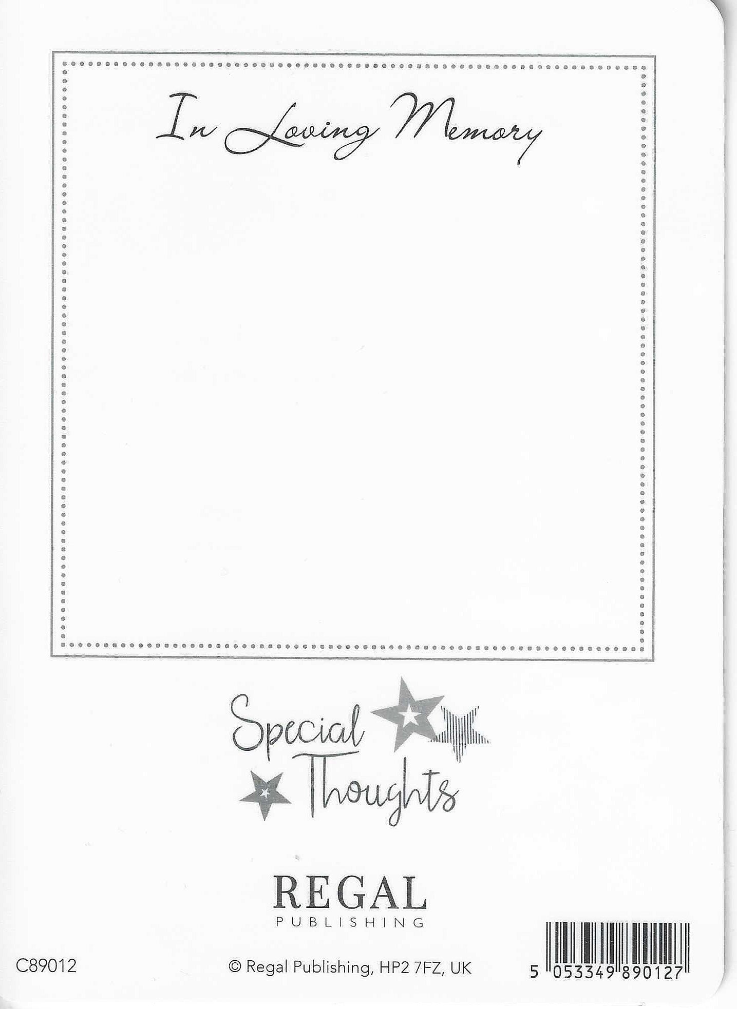 Grave Memorial Card | In Loving Memory of a Special Dad