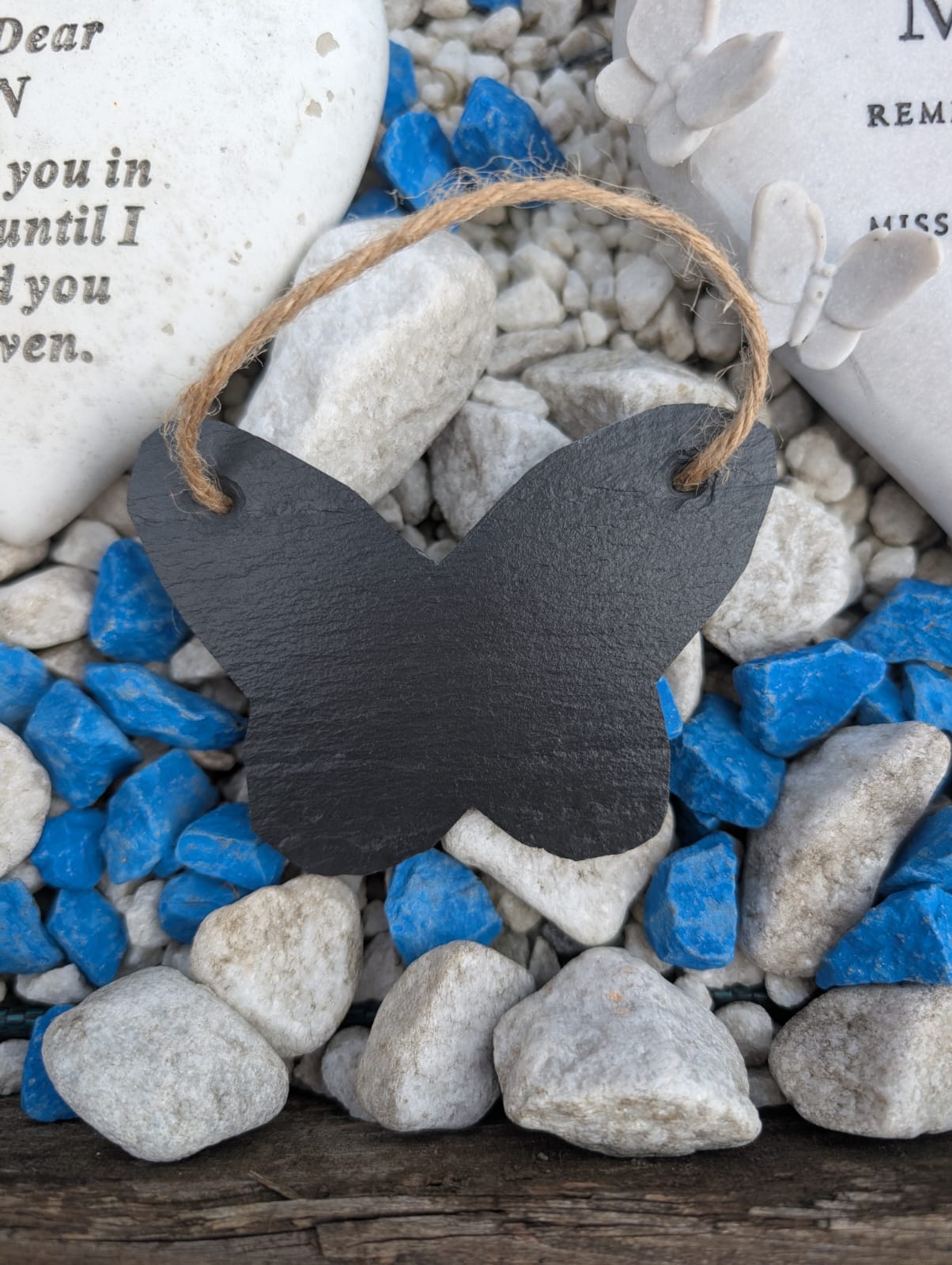 Memorial Slate Butterfly Hanging Decoration
