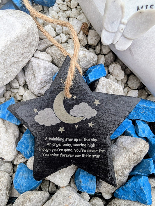 Memorial Slate Star Hanging Decoration