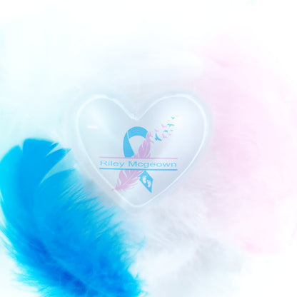 Custom Baby Loss Awareness Ribbon Heart