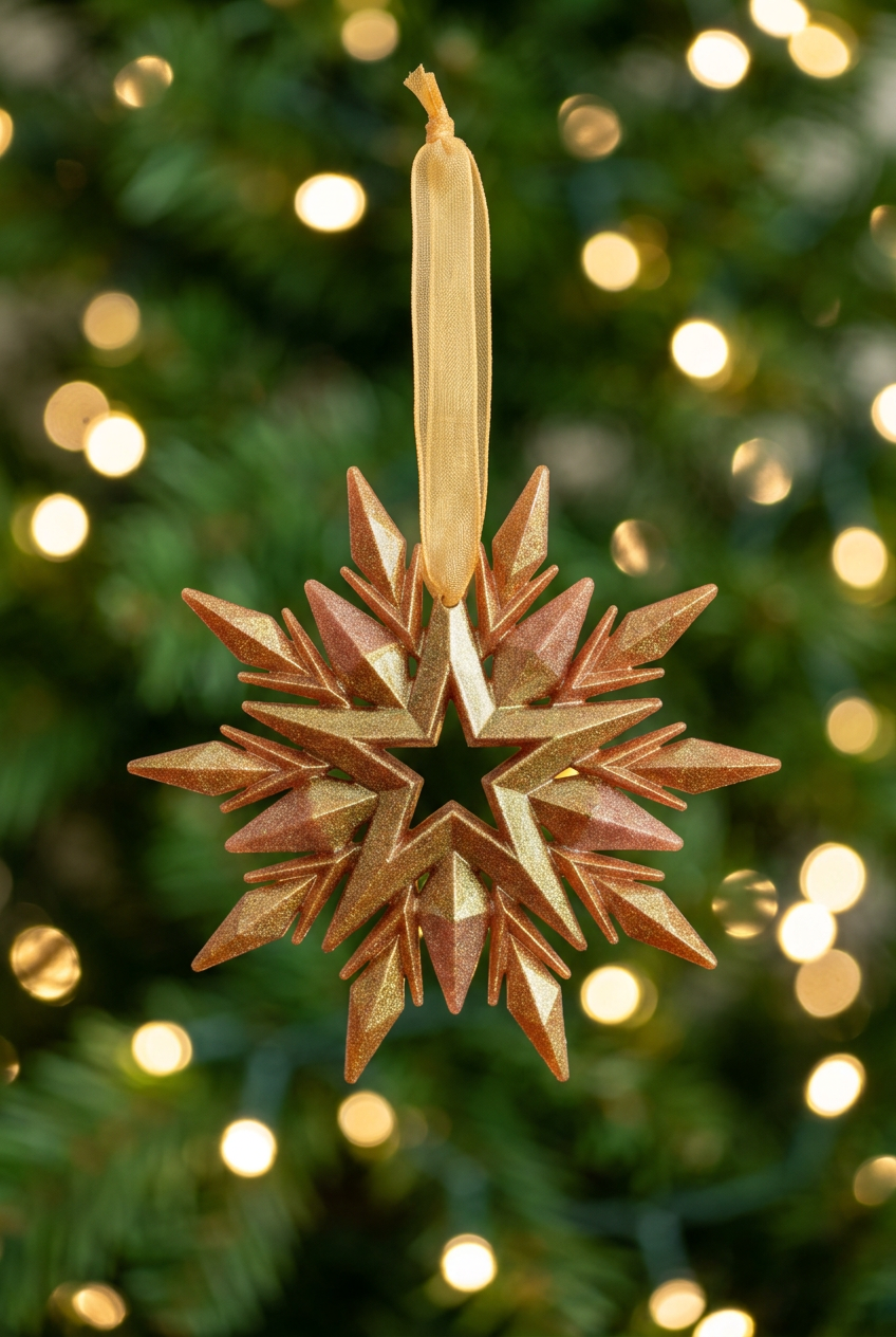 Bronze and gold snowflake