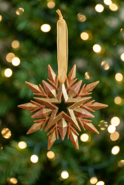 Bronze and gold snowflake
