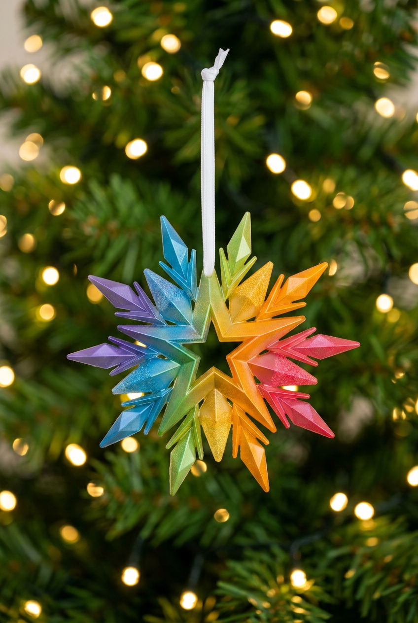 Rainbow snowflake