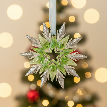 Snowflake with Christmas background
